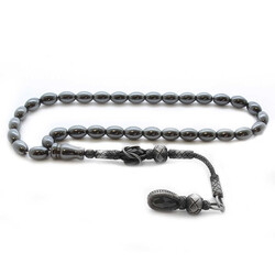1000k Silver Tasbih Tasbih Barley Cut Hematite Natural Tasbih Stone - 1