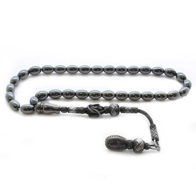 1000k Silver Tasbih Tasbih Barley Cut Hematite Natural Tasbih Stone - 1