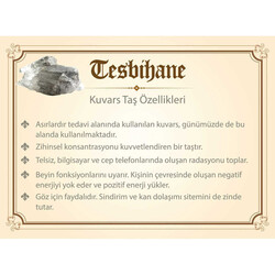 1000k Silver Tasbih Tasbih Spherical Cut and Tasbih Signature Quartz Natural Stone - 2