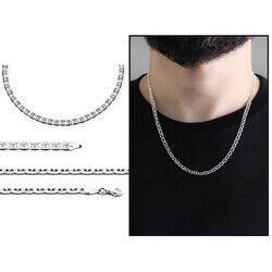 925 Sterling Silver Chain Necklace With 50 Cm Band, 120 Microns
