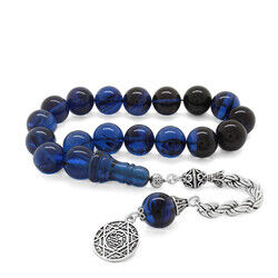 925 Sterling Silver Cord With Tassel, Blue-Black Corrugated Amber Rose Garden Efe - 2