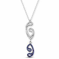 925 Sterling Silver Inverted Vav Choker - Thumbnail