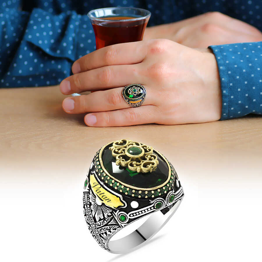 Green Emerald Panna Gemstone Ring 7.25 Ratti For Men And Women, Girls
