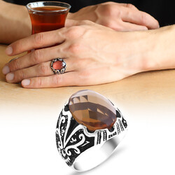 925 Sterling Silver Mens Ring With Sultanite And Gift Box - 1