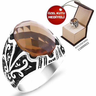 925 Sterling Silver Mens Ring With Sultanite And Gift Box - 3