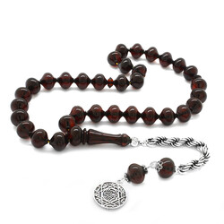925 Sterling Silver Rope With Tassels, Red Drop, Amber Rosary İn Istanbul - Thumbnail