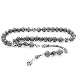 925 Sterling Silver Tasbih With Natural Stone Tassel For Collection - 1