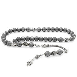 925 Sterling Silver Tasbih With Natural Stone Tassel For Collection - 2
