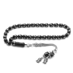 925 Sterling Silver Tulip With Tassel Silver Embroidered Barley Russian Rosary Oltu - Thumbnail