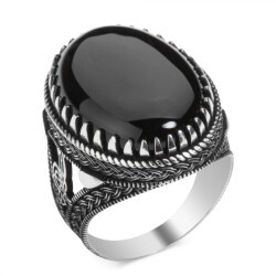 Ani Yüzük Ottoman Ring With Big Onyx Stone - 1