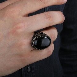 Ani Yüzük Ottoman Ring With Big Onyx Stone - 2