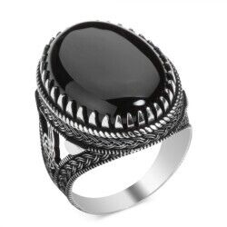 Ani Yüzük Ottoman Ring With Big Onyx Stone - 3