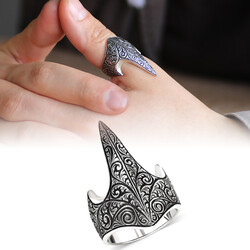 Archer (Mind) Special Design 925 Sterling Silver Antique Color Ring - 1