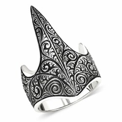 Archer (Mind) Special Design 925 Sterling Silver Antique Color Ring - 2