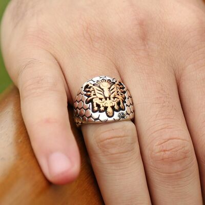 Arma Model 925 Sterling Silver Honeycomb Design Ring