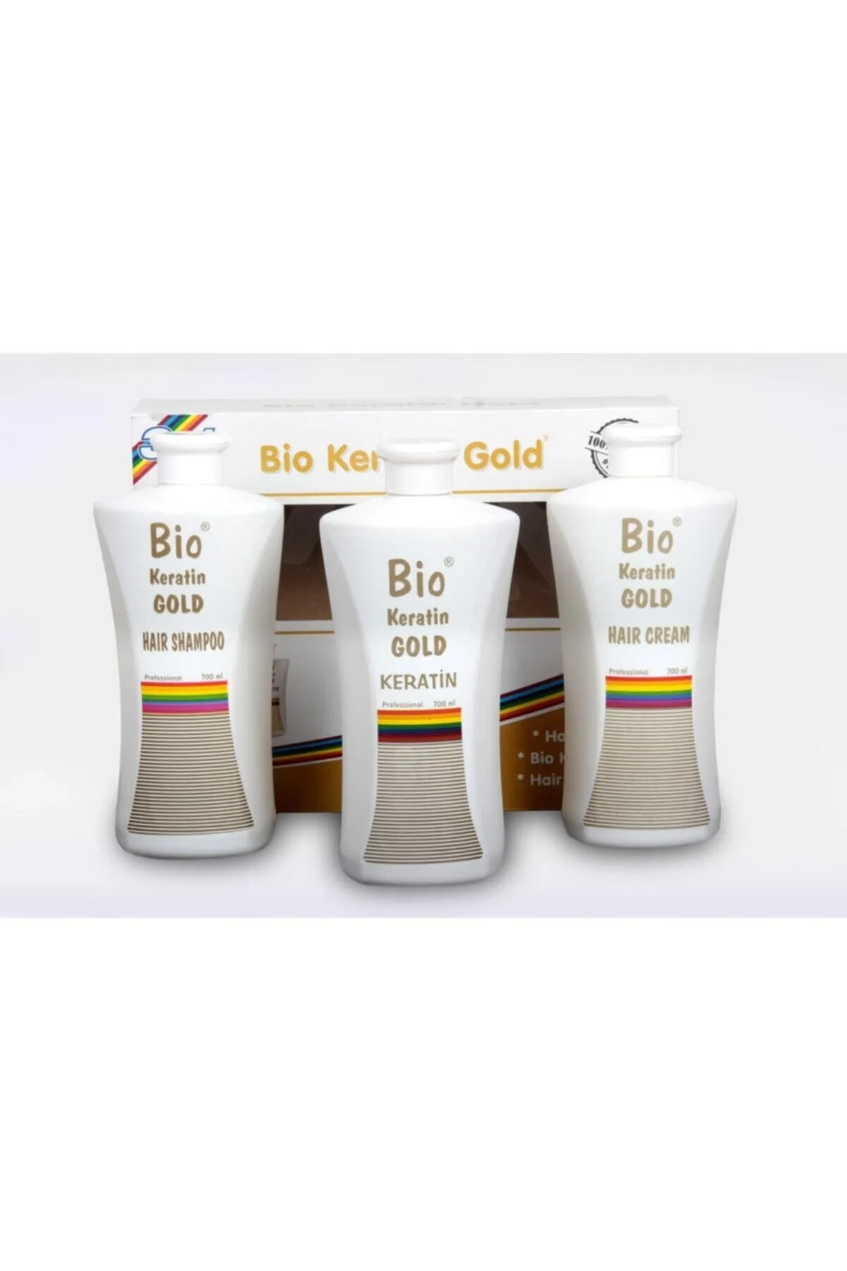 Bio Keratin Gold Permanent Hair Forming Set Of 3 - 4