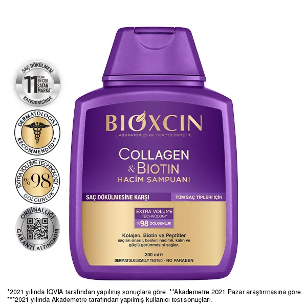 Bioxcin Collagen & Biotin Volume Shampoo - 3