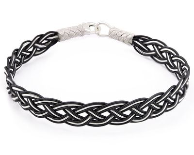 Black-White Handicraft 1000 Sterling Silver Bracelet - 1