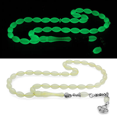 Blackened Metal Tassel Base Model Barley Cut Cat's Eye Beads - 1