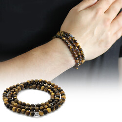 Both Bracelets Are A Necklace And A Rosary 99 Pcs. Natural Stone Accessories Kaplangözü - 1