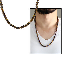 Both Bracelets Are A Necklace And A Rosary 99 Pcs. Natural Stone Accessories Kaplangözü - 4