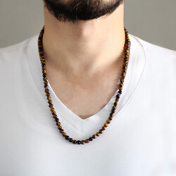 Both Bracelets Are A Necklace And A Rosary 99 Pcs. Natural Stone Accessories Kaplangözü - 5