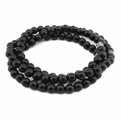 Both Bracelets Are Necklace And Rosary 99 Natural Stone Black Onyx Jewelry - Thumbnail