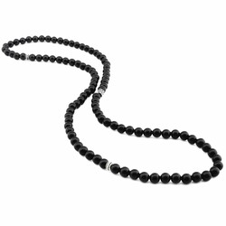 Both Bracelets Are Necklace And Rosary 99 Natural Stone Black Onyx Jewelry - Thumbnail