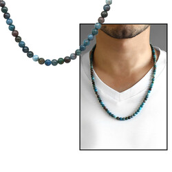 Both Bracelets - Necklace And Rosary 99, Natural Stone Jewelry With Apatite - 4