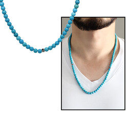 Both Bracelets - Necklace And Rosary 99 - Natural Stone Turquoise Accessories - 4