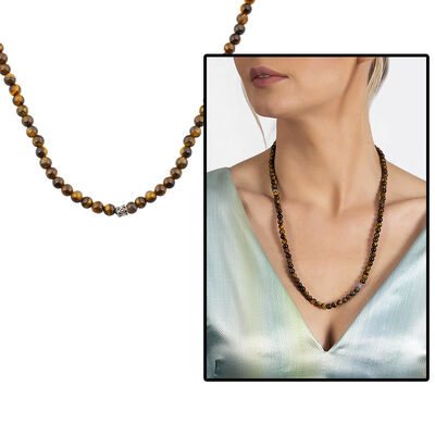 Both Bracelets - Necklace And Rosary 99 Pieces Natural Stone Jewelry Kaplangözü - 2