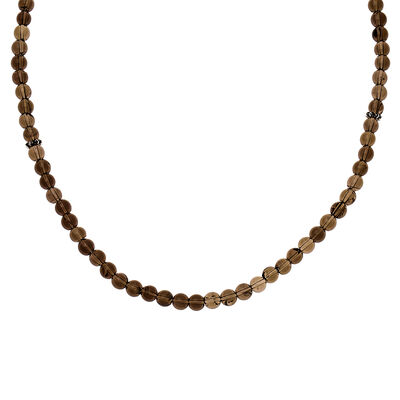 Both Bracelets - Necklace And Rosary 99 Smoky Quartz - Natural Stone Jewelry