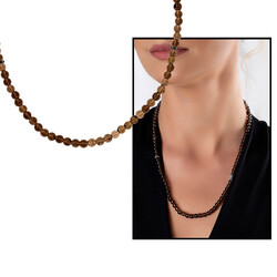 Both Bracelets - Necklace And Rosary 99 Smoky Quartz - Natural Stone Jewelry - 5