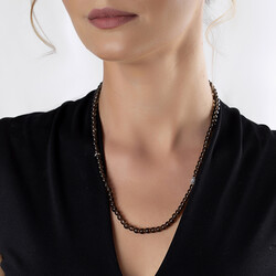 Both Bracelets - Necklace And Rosary 99 Smoky Quartz - Natural Stone Jewelry - 7