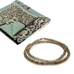 Both Bracelets - Necklace And Rosary 99 Smoky Quartz - Natural Stone Jewelry - 9