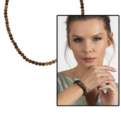 Both Bracelets - Necklace And Rosary 99 Smoky Quartz - Natural Stone Jewelry - 10