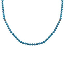 Both Bracelets - Necklaces And 99 Rosary Beads - Are Turquoise From Natural Stone. - Thumbnail