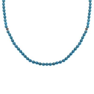 Both Bracelets - Necklaces And 99 Rosary Beads - Are Turquoise From Natural Stone.