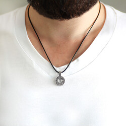 Cevşen Custom 925 Sterling Silver Necklace With Crescent And Star Theme - Thumbnail