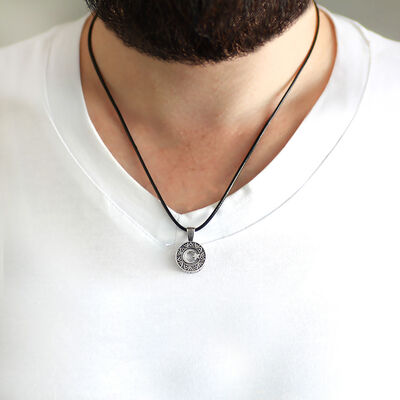 Cevşen Custom 925 Sterling Silver Necklace With Crescent And Star Theme