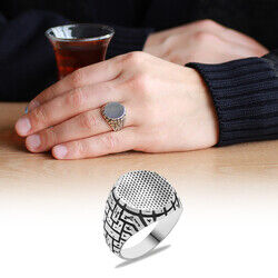 Dot Pattern 925 Sterling Silver Hollow Ring - 4