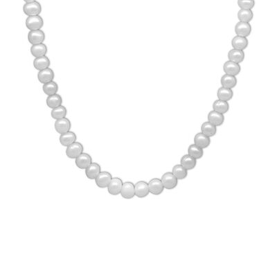 Elegant 45Cm Natural Pearl Bay Necklace With 925 Sterling Silver Mechanism - 3
