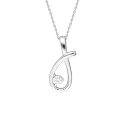 Elegant Designed 925 Sterling Silver Starlight Solitaire Necklace For Women - 1