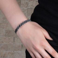 Elegant Handmade Design Women's 1000 K Glass Bracelet - Thumbnail