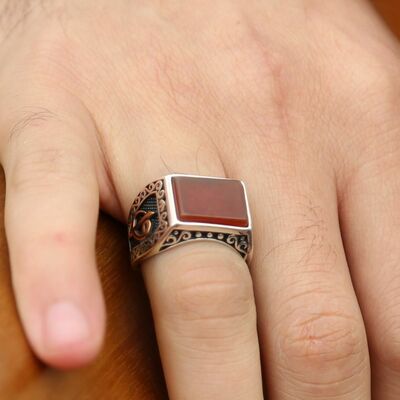 Elif Vav Agate 925 Sterling Silver Ring