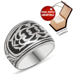 Erzurum Handmade 925 Sterling Enamel Mens Ring - Thumbnail