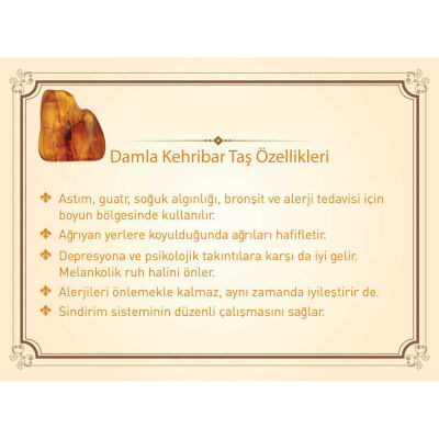 Exclusive Renk Doğal Damla Kehribar Taşlı Bebek Diş Kolyesi - 2