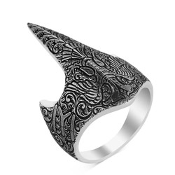 Ertuğrul Silver Ring - Thumbnail