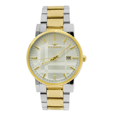 Ferro Gold-Gümüş Renk Çelik Kordonlu Erkek Kol Saati TH-F11183A-D - 4