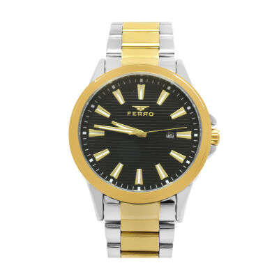 Ferro Gold-Gümüş Renk Çelik Kordonlu Erkek Kol Saati TH-F11930A-D2 - 4